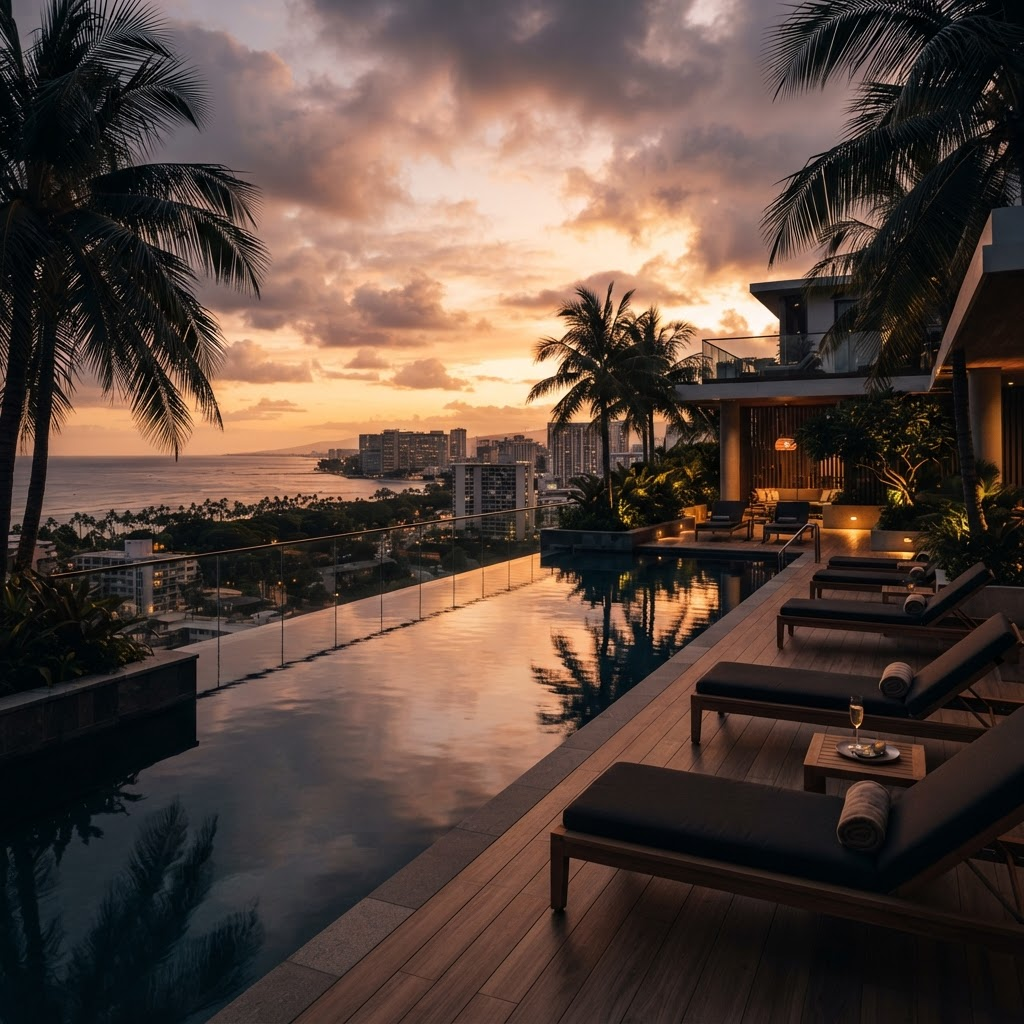 Rooftop al atardecer